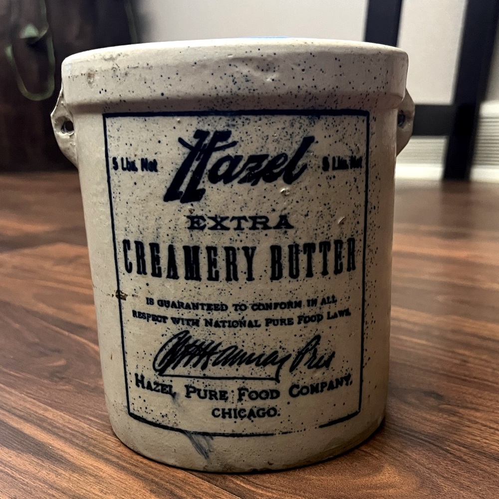 Antique butter croc